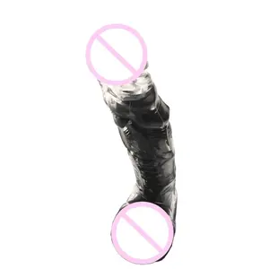 Fábrica vendendo super macio cristal manga extensão flexível pênis realista preservativo sexy