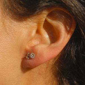 Anillo de Compromiso de Plata de Ley con Topacio Blanco de Londres, Corte Maquirse, Diamante Natural de Ensueño, Joyería de Oro de 10 Quilates - Product Image 4