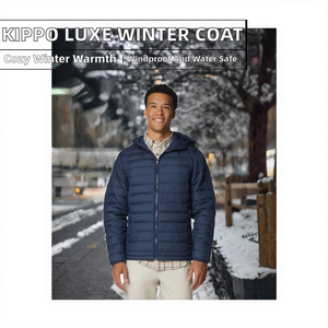 Veste matelassée personnalisée pour homme, col montant, fermeture éclair intégrale, manteau d'hiver chaud et rembourré, logo personnalisé, marque privée, fabricant en gros - Product Image 2