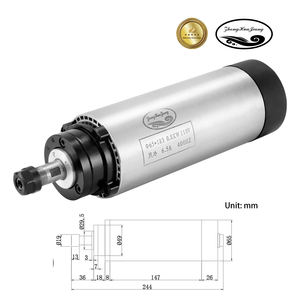 Motor de Husillo CNC Refrigerado por Aire Zhong Hua Jiang ER11 de 0.8KW, 65mm, 110V/220V, Redondo, con Kits VFD para Máquina de Grabado CNC - Product Image 2