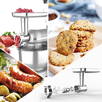 Robot culinaire multifonctionnel planétaire pour usage domestique : mixeur électrique, hachoir à viande, batteur à pâte avec structure de table
