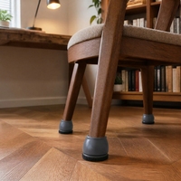 Protections de pieds de meubles en feutre de silicone marron, antidérapantes, pour chaises, canapés et tables, protège les sols des rayures
