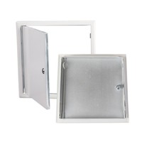 Porte d'accès carrée moderne en acier galvanisé étanche avec serrure à cylindre pour inspection murale et de plafond