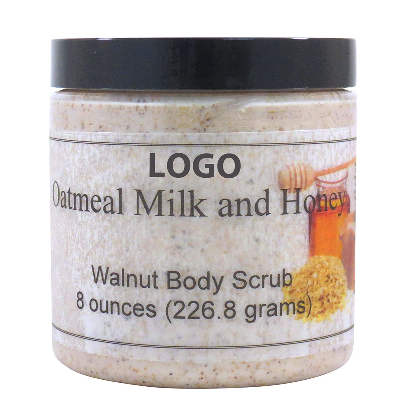 Частная этикетка натуральный овсянка молоко и мед орех скраб для тела