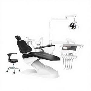 Nouveau design de fauteuil dentaire électrique pour équipement de technicien dentaire certifié CE capteur LED lumière coussin en cuir PU puissance 550W - Product Image 1