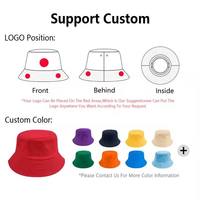 Chapeau bob double face en gros, chapeaux bob réversibles personnalisés, chapeau de pêcheur en coton uni à large bord brodé pour hommes et femmes