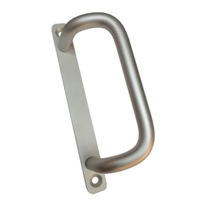 Aluminum Alloy 10mm Round Bar Double Bend U Shape Cabinet Pull Handle with Base <strong>Plate</strong> and Round Washer Enclosure Machine <strong>Door</strong> - Product Image 1