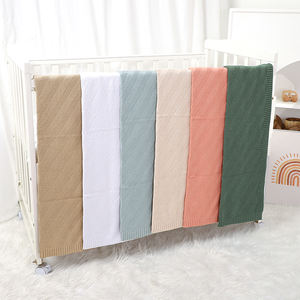 ผ้าห่มสำหรับเด็กทารกปรับแต่งได้ผ้าห่มผ้าฝ้าย100% ถักแบบพกพาผ้าห่มเครื่องนอนสำหรับเด็กทารก - Product Image 2