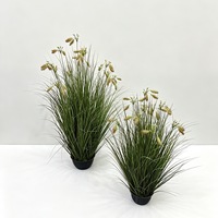 Bonsaï Caterpillar, Herbe de la Pampa en Pot, Roseau, Plantes Vertes Artificielles, Ornements pour Mariages et Décoration Intérieure