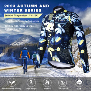 Hiver Temps <span class=keywords><strong>Froid</strong></span> Mtb Jersey Personnalisé <span class=keywords><strong>Cyclisme</strong></span> Full Sleeve Jersey Thermal Bike Jacket - Product Image 2