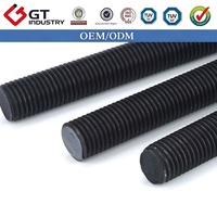 High Strength Durable Carbon Steel DIN975 Stud Bolt M8 M10 M12 M16 M20 M24 Full Thread Grade 8.8 Black Oxide for Steel Structure