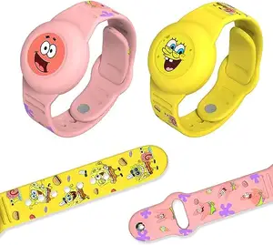 Waterproof Silicone Kids Airtag Bracelet Wristband Full Case Cover with Cartoon Design