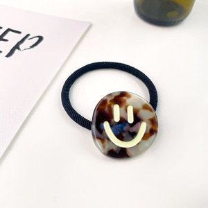 SAIYII accessoires de cheveux de haute qualité <span class=keywords><strong>Smiley</strong></span> visage acétate élastique cheveux cravate corde élastique bandes de cheveux - Product Image 6
