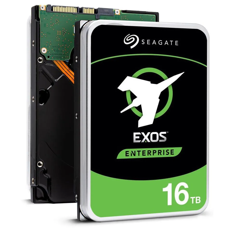 Seagate Exos hard disk drive internal, hard disk drive HDD internal 2x18 SATA 16TB SATA 6G 3.5 inci 7.2K untuk server harga murah