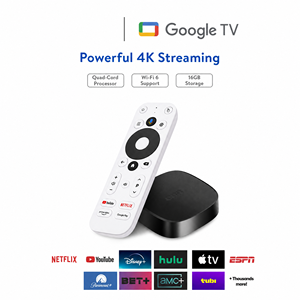 Boîtier <span class=keywords><strong>TV</strong></span> Android 14 OTT WIFI 6 Rockchip RK3518 <span class=keywords><strong>4K</strong></span> 60fps WiFi 2.4G/5GHz Quad Core avec télécommande vocale gratuite - Product Image 1