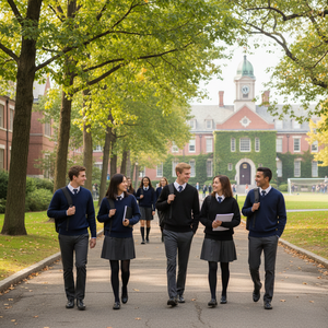 Maglione Personalizzato a Maniche Lunghe con Scollo a V 100% Cotone Unisex per Uniforme Scolastica per Scuole Elementari, Medie e Superiori - Product Image 3