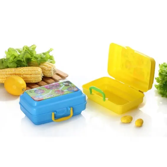 Lunchbox aus Kunststoff mit Griff