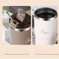 Mugs de voyage isothermes en acier inoxydable de 18 oz avec infuseur à thé amovible et cuillère pliable pour l'extérieur - Vente en gros