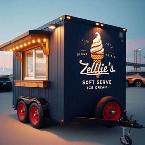 Xe đẩy thức ăn di động, nhà hàng di động cải tạo 10ft x 20ft, quầy bar lắp ghép, quán cà phê, cửa hàng thức ăn nhanh, quán cà phê di động - Product Image 3