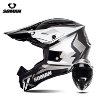 SOMAN M11 DOT approuvé casque de moto ABS tout-terrain descente Capacetes Offres Spéciales pour Motocross Dirt Bike équitation