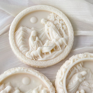 แม่พิมพ์ซิลิโคนเทียนหอมแบบทำมือแม่พิมพ์สบู่ทำมือแม่พิมพ์เครื่องประดับสำหรับครอบครัวของพระเยซูที่เพิ่มขึ้นต้น - Product Image 3