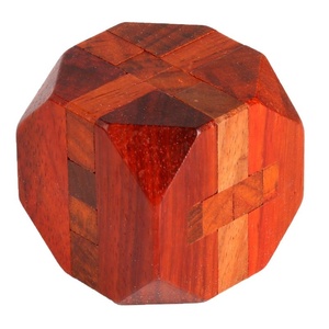 Mở khóa Interlock Trò chơi <span class=keywords><strong>IQ</strong></span> Kiểm tra 3D ma thuật Bóng đồ chơi bằng gỗ não trêu ghẹo câu đố - Product Image 6