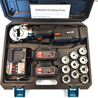 Pince à sertir hydraulique rechargeable à batterie au lithium, cuivre/aluminium, 6 tonnes