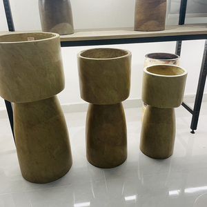 Venta al por mayor de macetas hechas a mano para decoración del hogar de 68cm de altura, macetas grandes de fibra de arcilla, macetas y jardineras para plantas de jardín - Product Image 2