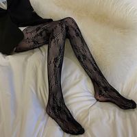 Bas en dentelle florale personnalisés, bas papillon, dentelle noire vintage, jacquard, body stocking, bas résille sexy