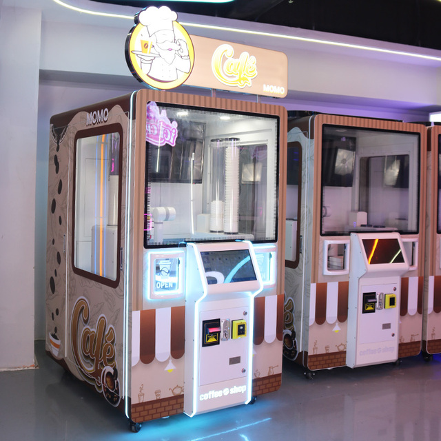 New Iplaysmart Fully Automatic Smart Coffee Vending Machine 6-Axis Cobot Arm for Business Robotic Coffee Vending Machine