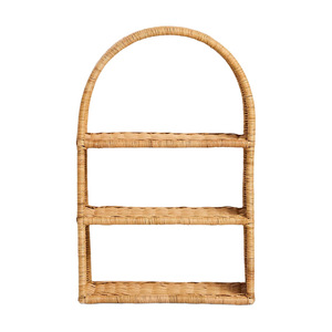 Rattan Tiered Wall <b>Shelf</b> 3-Tier Arched Design Multipurpose Storage <b>Rack</b> For Living Room Bedroom Home Decor - Product Image 4