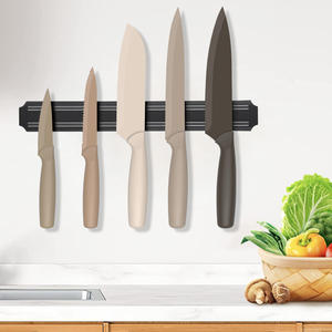 سكاكين مطبخ جديدة من الستانلس ستيل مكونة من 5 قطع ، طاه غير لاصق ، مقبض ملون من مادة PP ، سكاكين مطبخ بشفرة 3Cr13 - Product Image 5