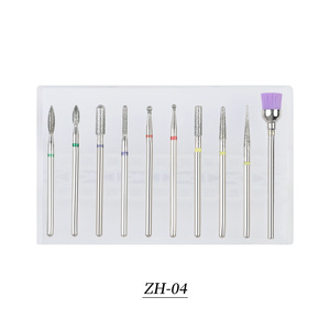6pcs Diamond Nail <b>Drill</b> <b>Bits</b> Set Russian Manicure Cuticle Cleaner Polishing Burr Tools for Salon - Product Image 6