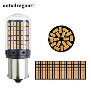 Lumière LED extra haute pour voiture T20 7440 W21w 3014 4014 144 SMD 7443 1156 1157 pour ampoules de clignotants LED - Product Image 1