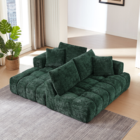 Canapé modulaire en velours côtelé en forme de L, pliable et convertible, avec éponge compressée et emballage sous vide, conception sans armature, pour salon et hôtel