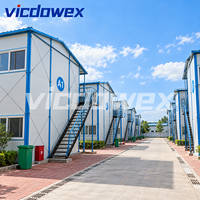 VICDOWEX Bâtiment préfabriqué modulaire en acier coloré épaissi de type K, assemblage rapide pour grands camps de construction et logements de travailleurs