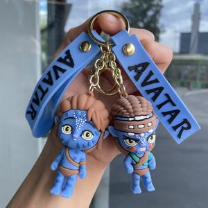 Cute Blue Elf Plastic Keychain Avatar Doll <strong>Toy</strong> Machine Bag Pendant Car Small Gift - Product Image 3