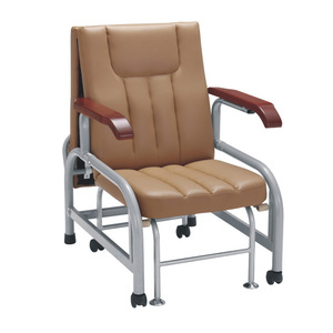 Kang Zhi Xing Medical <b>Folding</b> <b>Bed</b> Patient Companion Chair Khaki KX-D40A With Handrails Hospital Use - Product Image 4