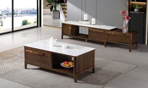 <span class=keywords><strong>Mesa</strong></span> marrón Sala de café Mesas Meuble Diseño moderno <span class=keywords><strong>Mesa</strong></span> de pie de lujo Unidad de Meubles portátil Soporte de TV con chimenea - Product Image 4