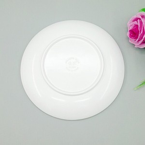 Assiette à salade blanche élégante et incassable de 9/10/11/12 pouces, 30% mélamine, assiettes à dîner écologiques, jetables, de qualité alimentaire, simples - Product Image 5