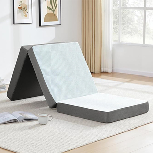 <span class=keywords><strong>Matelas</strong></span> de camping lit pliant 3 pouces <span class=keywords><strong>matelas</strong></span> en mousse à mémoire de forme à trois volets avec <span class=keywords><strong>housse</strong></span> lavable, tapis de fond antidérapant pour les voyages en voiture - Product Image 5