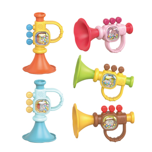 <span class=keywords><strong>Trompette</strong></span> en plastique bon marché avec motif d'animaux <span class=keywords><strong>de</strong></span> dessin animé, haut-parleur mégaphone, fabricant chinois, jouets promotionnels classiques pour enfants - Product Image 1