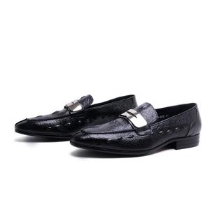 Zapatos de Hombre Transpirables con Punta Cerrada, Impermeables, de Cuero, con Cordones, Formales de Negocios, Planos, Casuales, para Exteriores, Talla Grande - Product Image 6