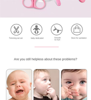 Lot de 4 coupe-ongles pour bébé, ciseaux, limes, petit coupe-ongles, outils de manucure pour bébé