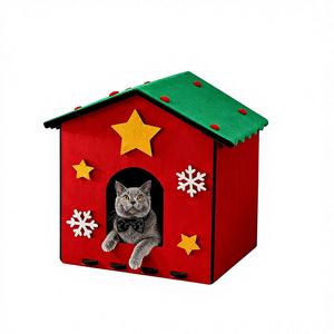 Modular Foldable Felt Cat House Super Large Platform Stackable for Two Cats Customizable Eco Friendly <b>Box</b> Pet Shelter - Product Image 1