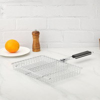 Panier de barbecue en acier inoxydable personnalisable, pliable, en maille, pour pinces à barbecue, poulet rôti, poisson grillé, viande, maïs, grille