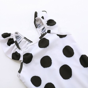 Ultimo prodotto stampa a punto d'onda piccolo costume da bagno <span class=keywords><strong>Bikini</strong></span> a vita alta per bambini - Product Image 2