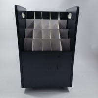 Support de plan stockage de carte sur roues chariot de Plan architectural roulé noir chariot organisateur de fichier de rouleau Mobile pour le bureau à domicile
