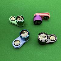 Support de craie Tawum avec clip, boîte de rangement pour poudre Taom, magnétique, silencieux, multicolore, emballage rond, pour billard