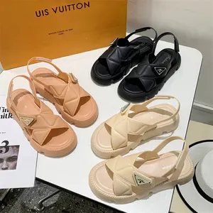 2024 Summer New Thick Soles Outside To Wear Cross After Cool Belt Sandals Women Fashion Casual Women Sandals